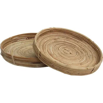 Rattan Trays - Set of 2