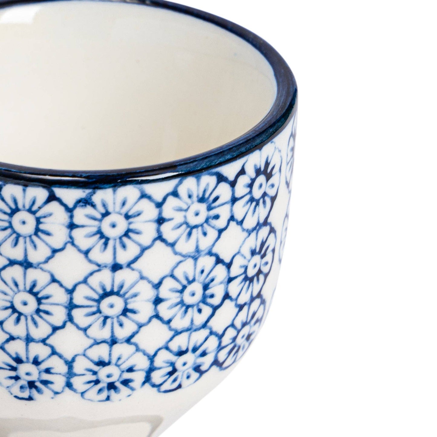 Blue & White Pattern - Ceramic Egg Cups - Set of 2