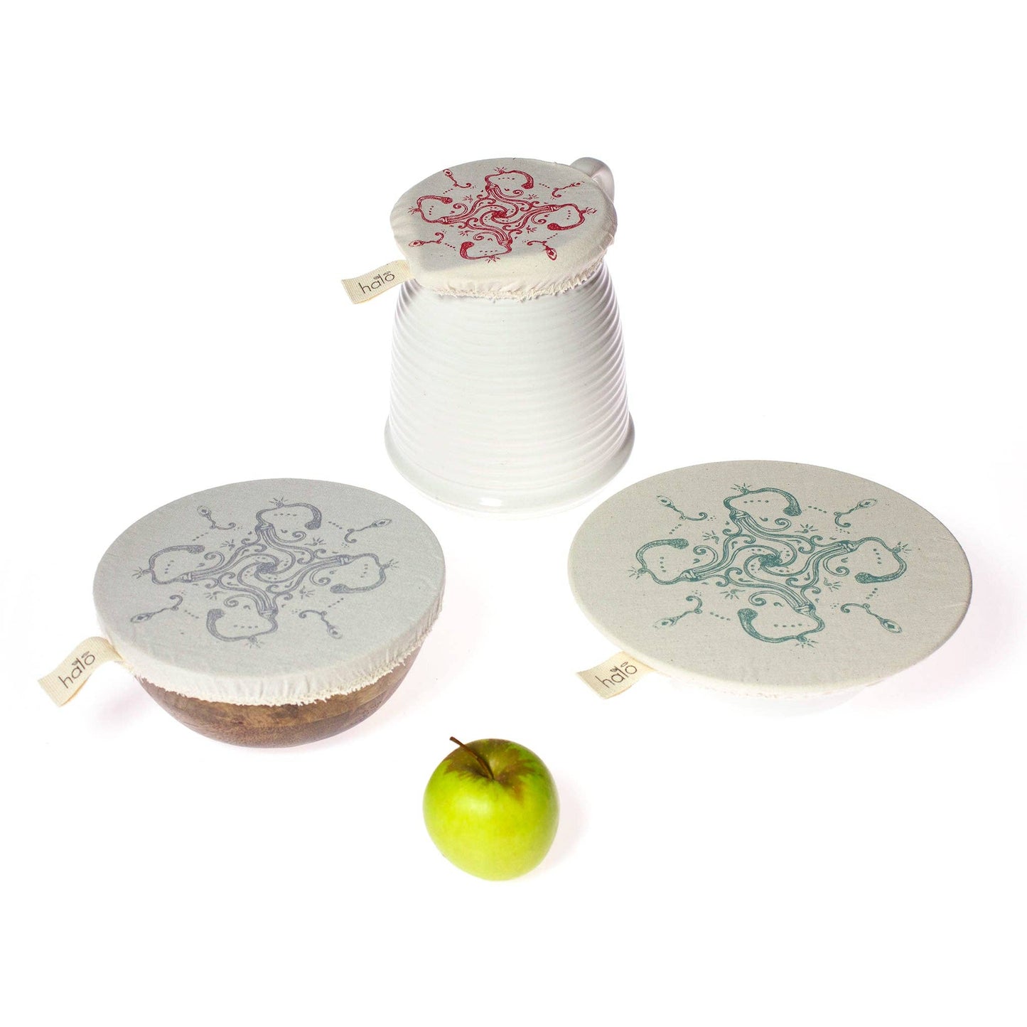 'Utensils' Bowl Dishcovers Small Set of 3 - 100% Cotton