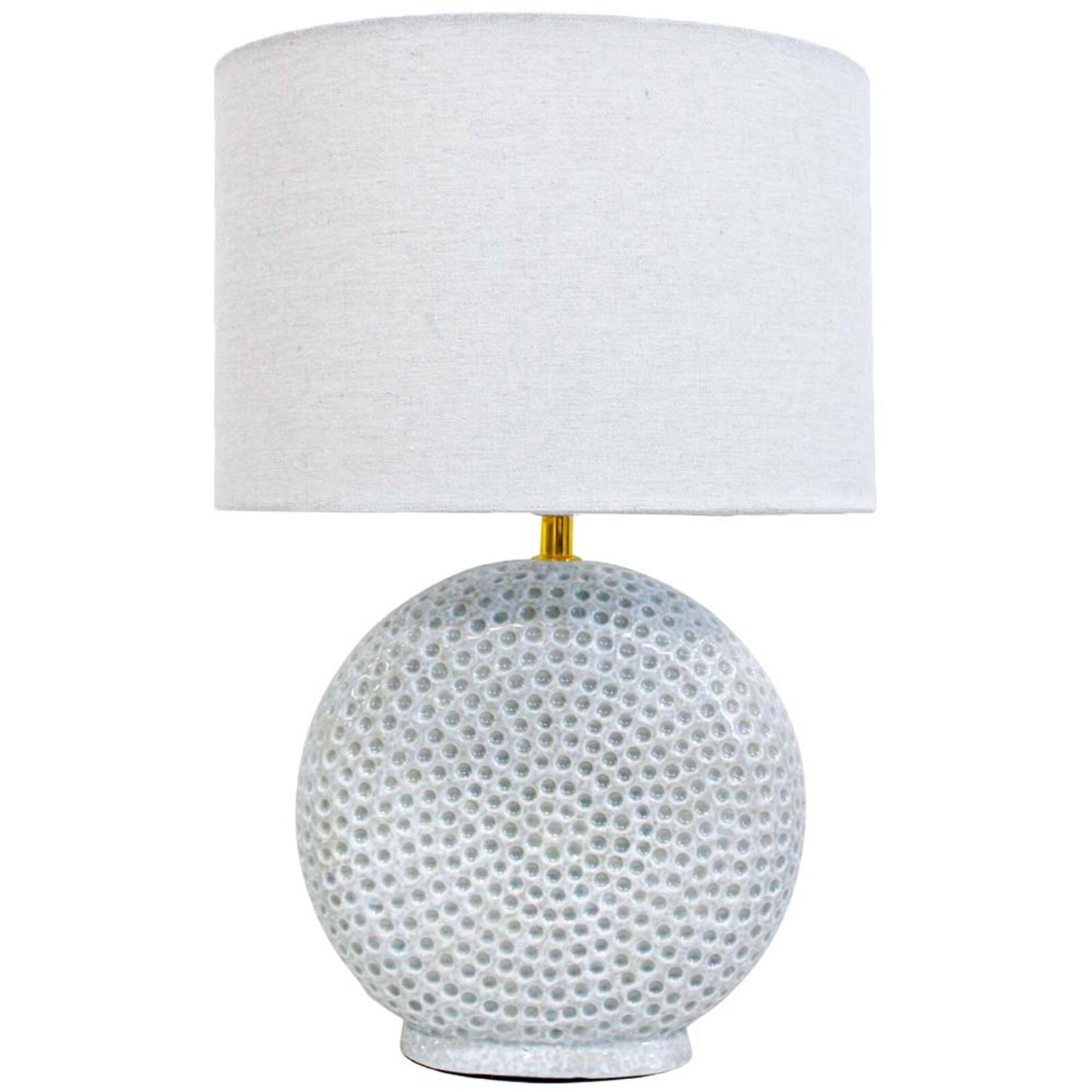 Blue Willow Lampbase with Oval Linen Lampshade