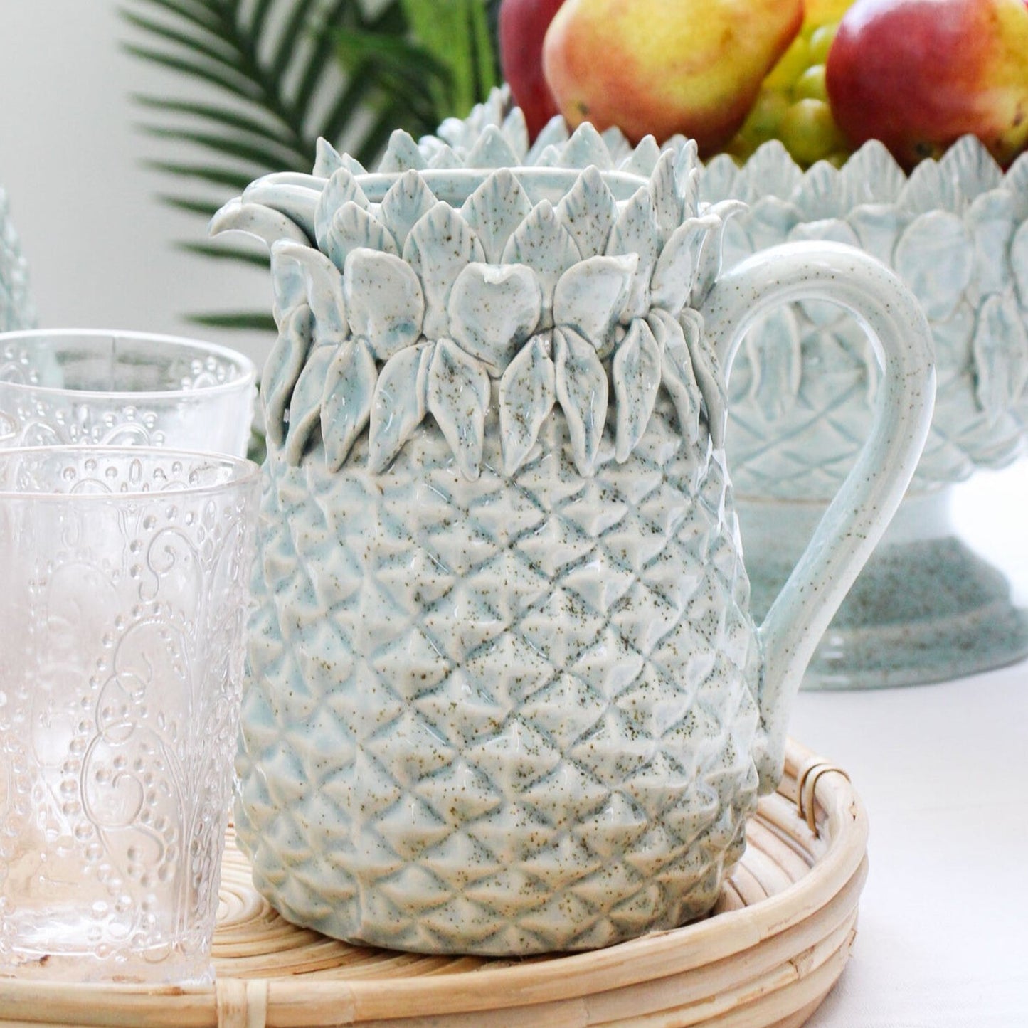 'Summer Pineapples' Ceramic Jug