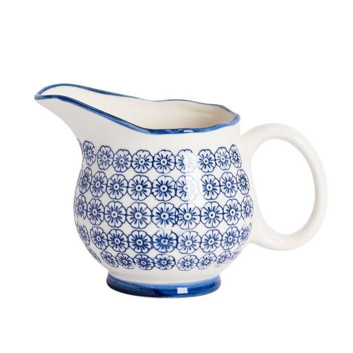 Blue and White Pattern - Ceramic Milk Jug - 300ml