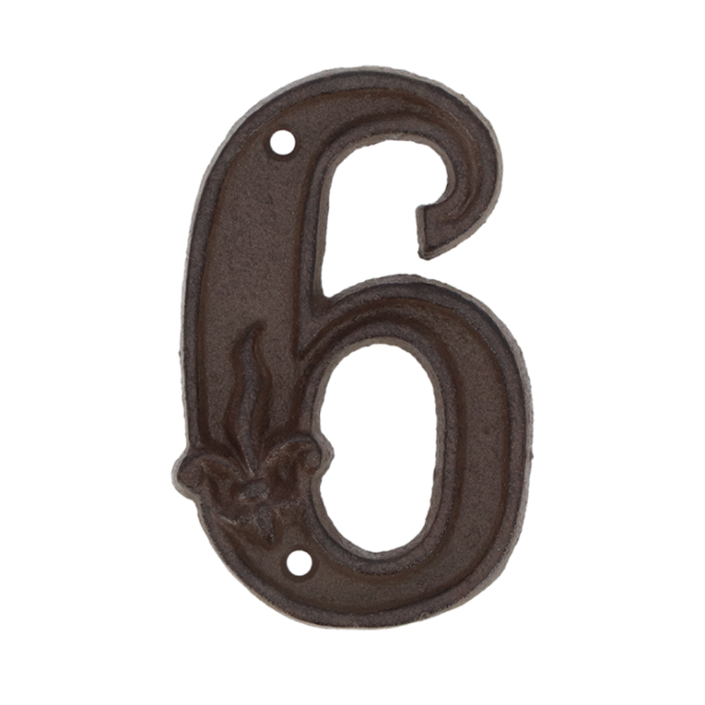 Cast Iron House Number '6'