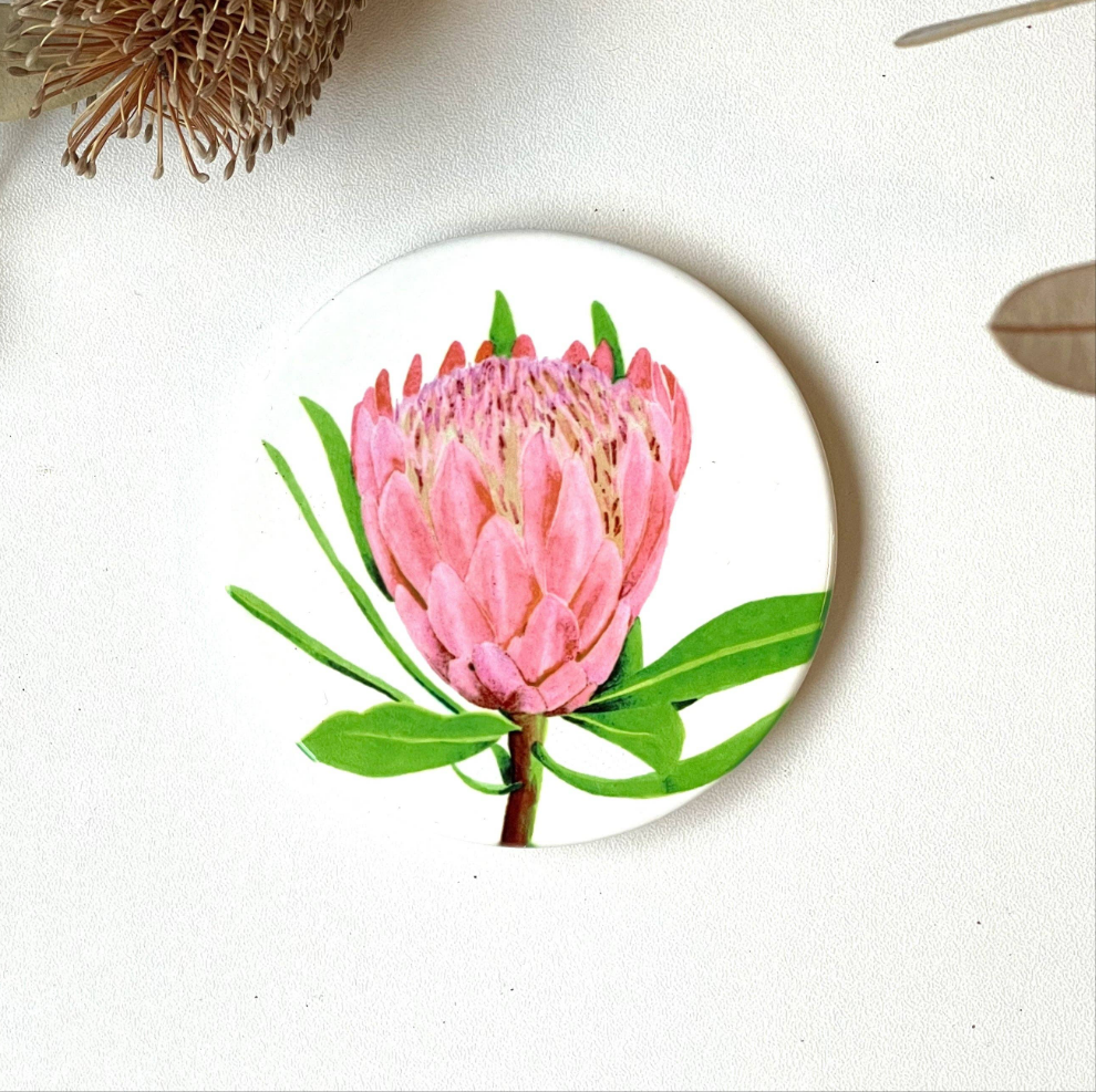 Protea Set of 2 Ceramic Coasters