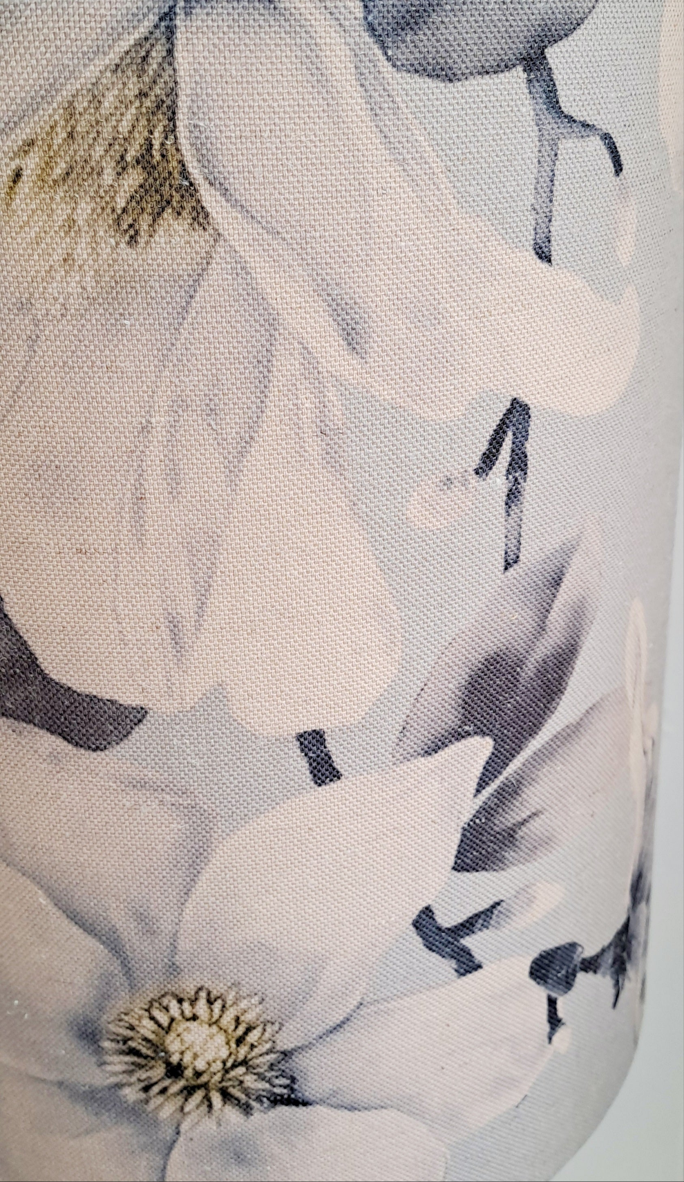Silver Magnolia Drum Lampshade