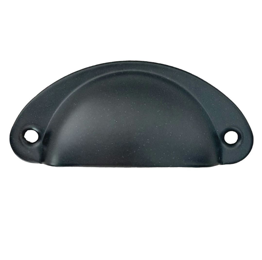 Metal Cup Style Drawer pull 'Black'