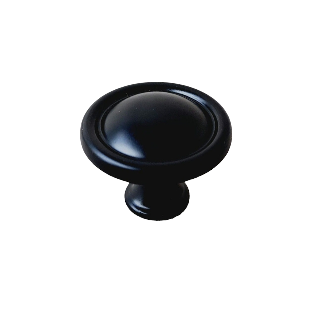 Metal Knob 'Elegant' - Black
