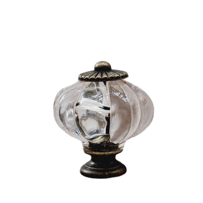 Drawer/Cabinet Knob - Clear - 'Elegant Vintage' style