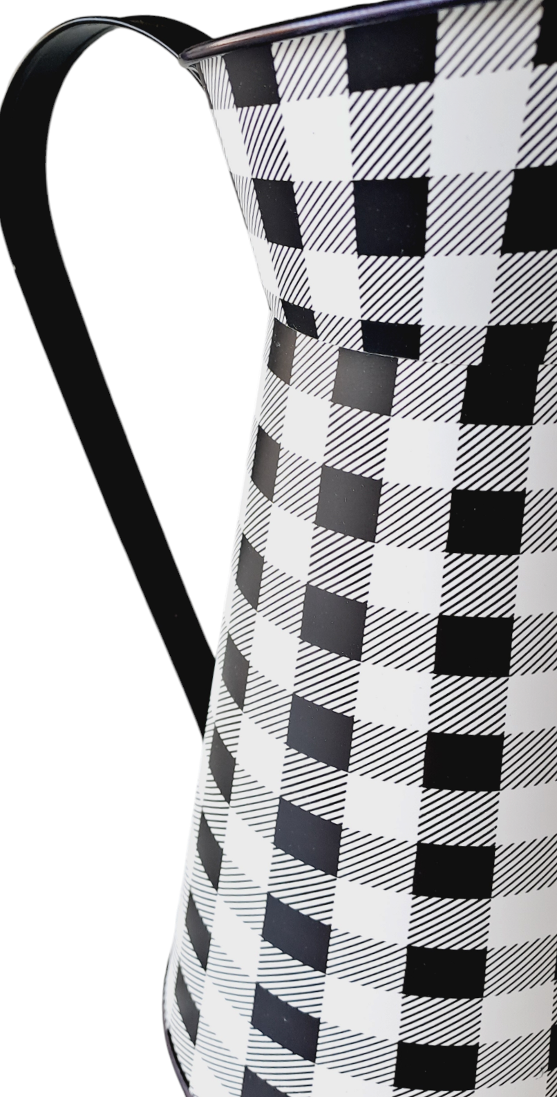 Decorative Metal Jug/Pitcher 'Gingham'