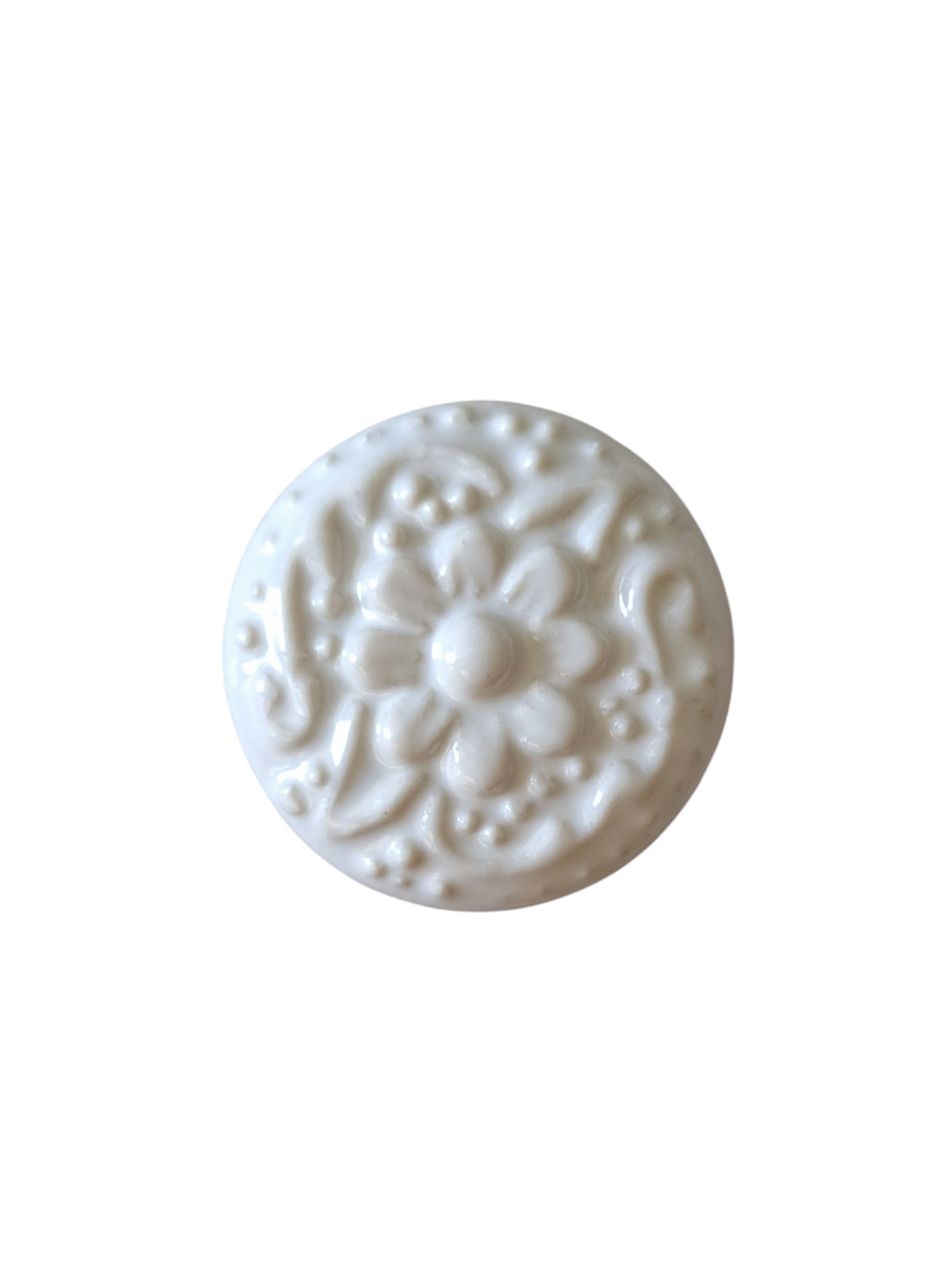 Federation Flower - Ceramic Drawer/Cabinet Knob - White