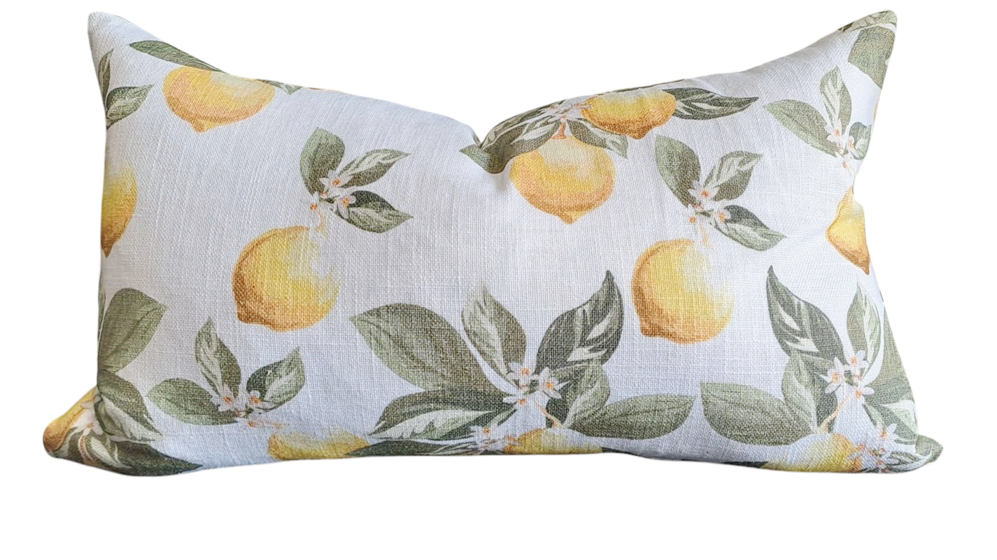 Lemons Oblong Throw Cushion