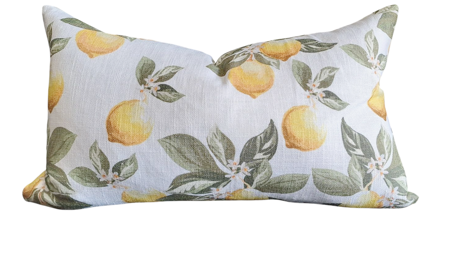 Lemons Oblong Throw Cushion