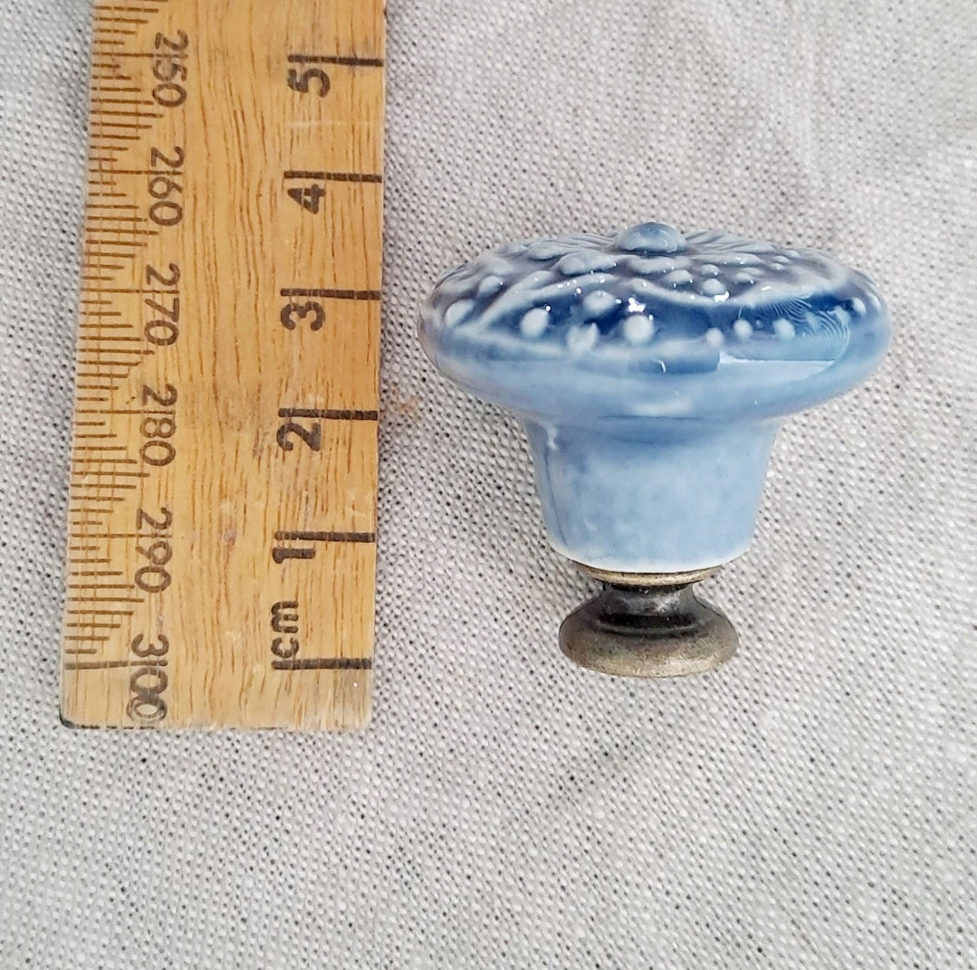 Blue Federation Flower - Ceramic Drawer/Cabinet Knob