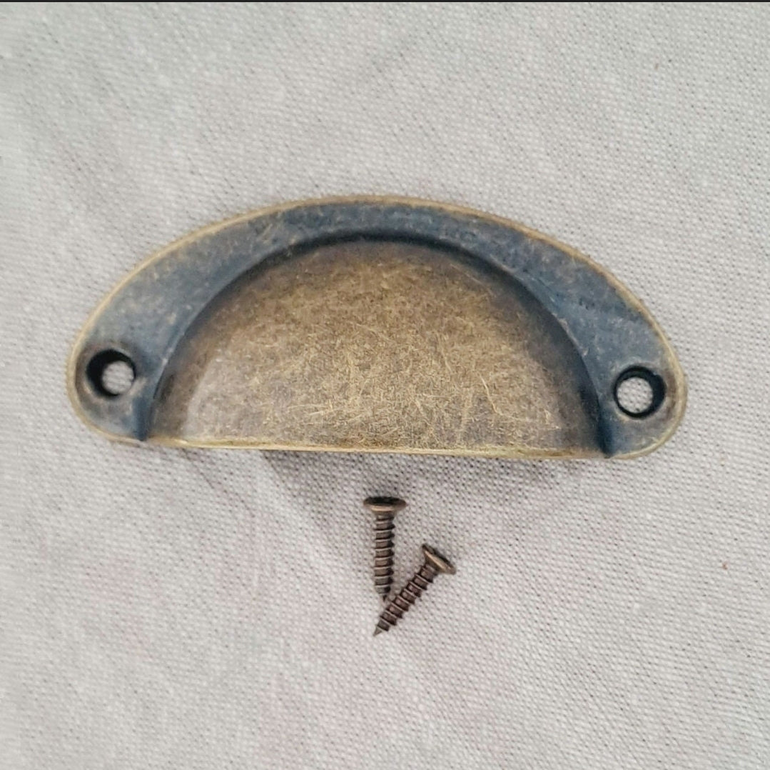 Antique Bronze Cup Style Drawer Pull