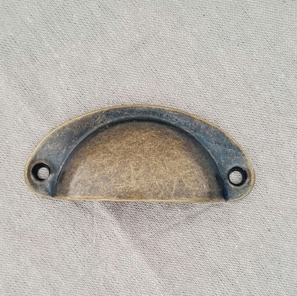 Antique Bronze Cup Style Drawer Pull - Pack of 5