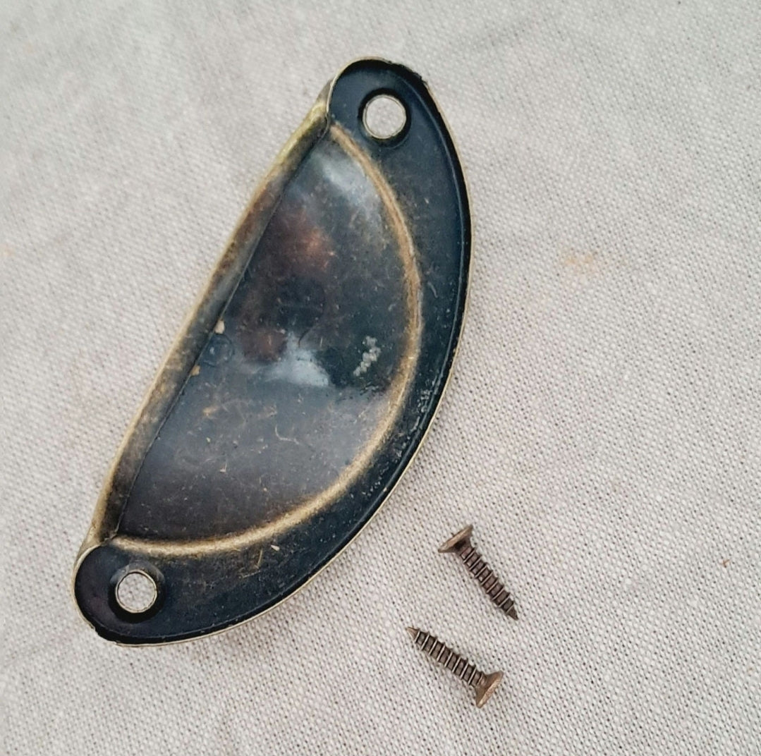 Antique Bronze Cup Style Drawer Pull