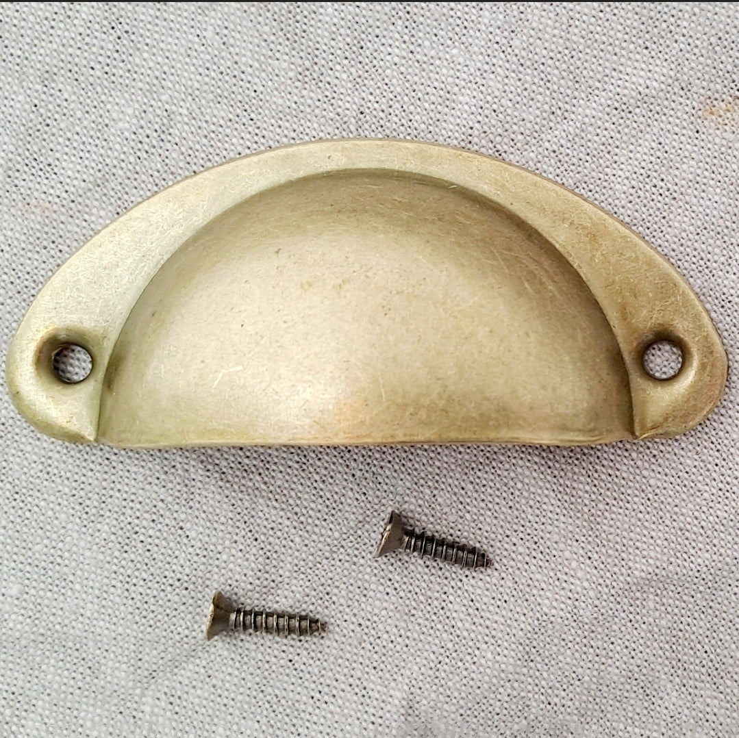 Antique Gold Cup Style Drawer Pull
