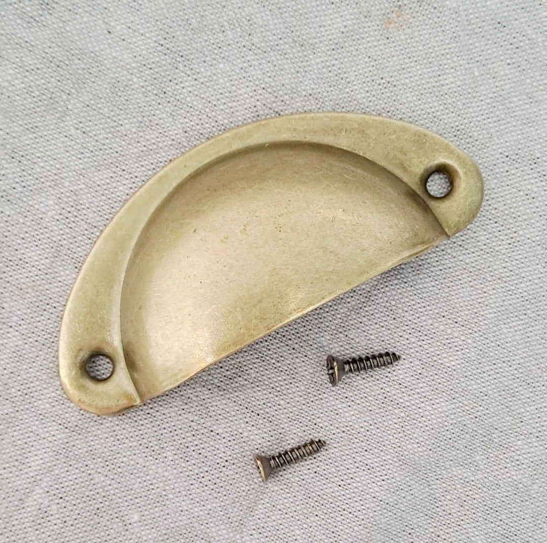 Antique Gold Cup Style Drawer Pull
