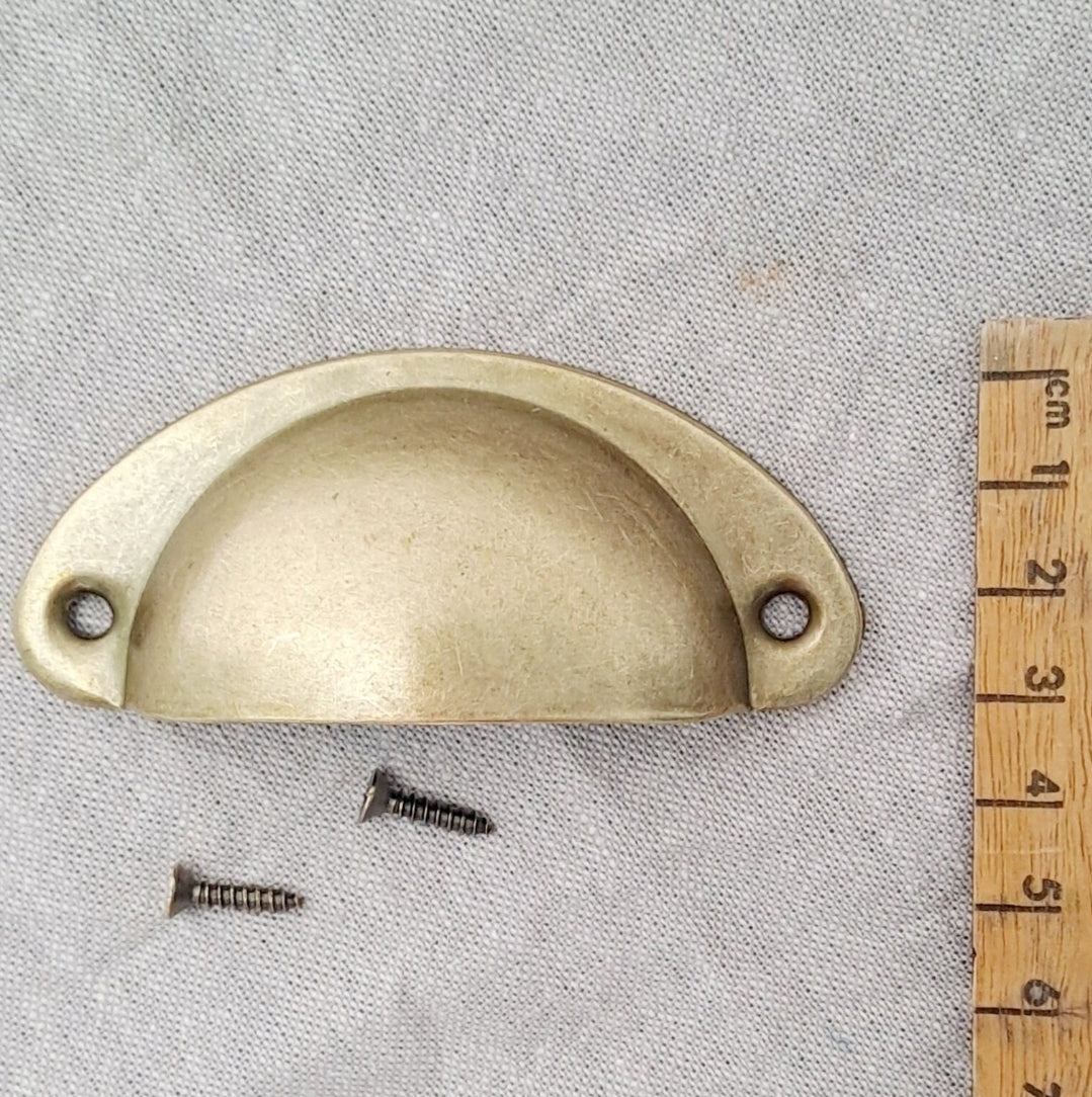 Antique Gold Cup Style Drawer Pull