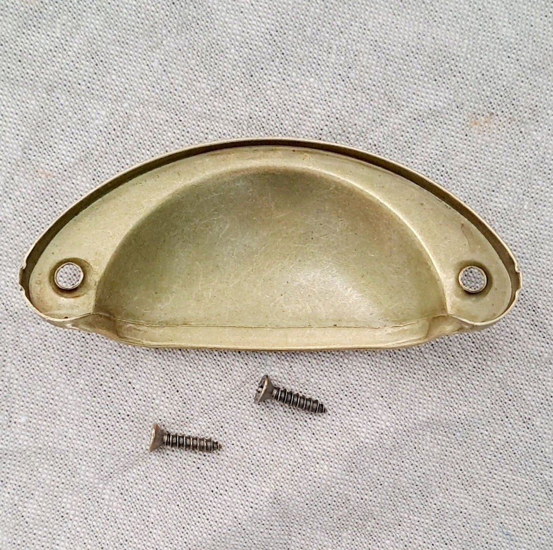 Antique Gold Cup Style Drawer Pull