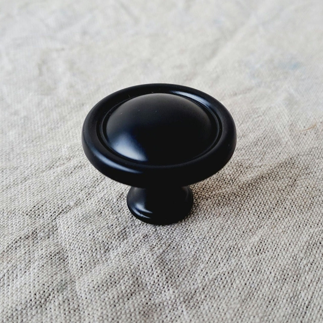 Metal Knob 'Elegant' - Black