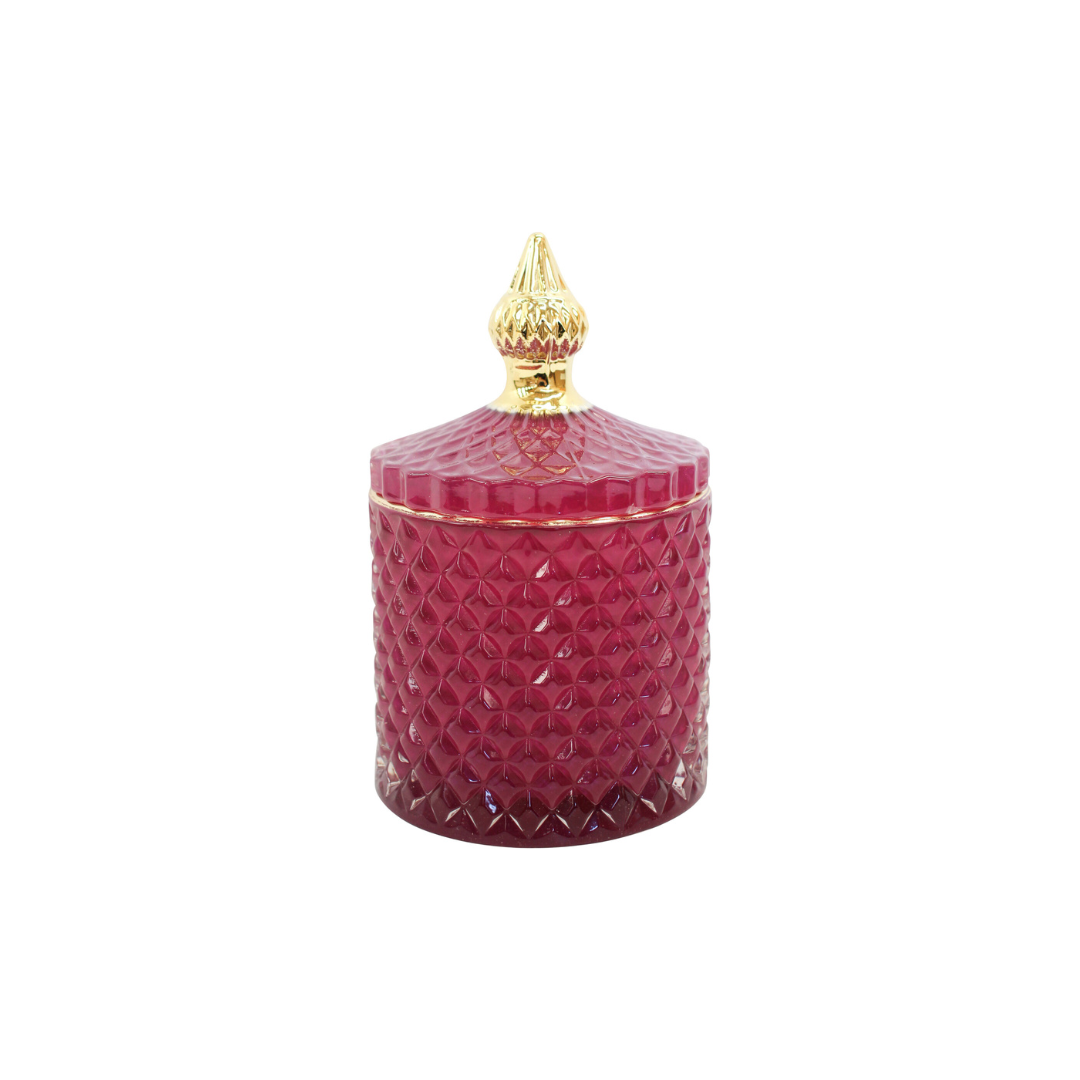 Pink Candy Glass Trinket Jar