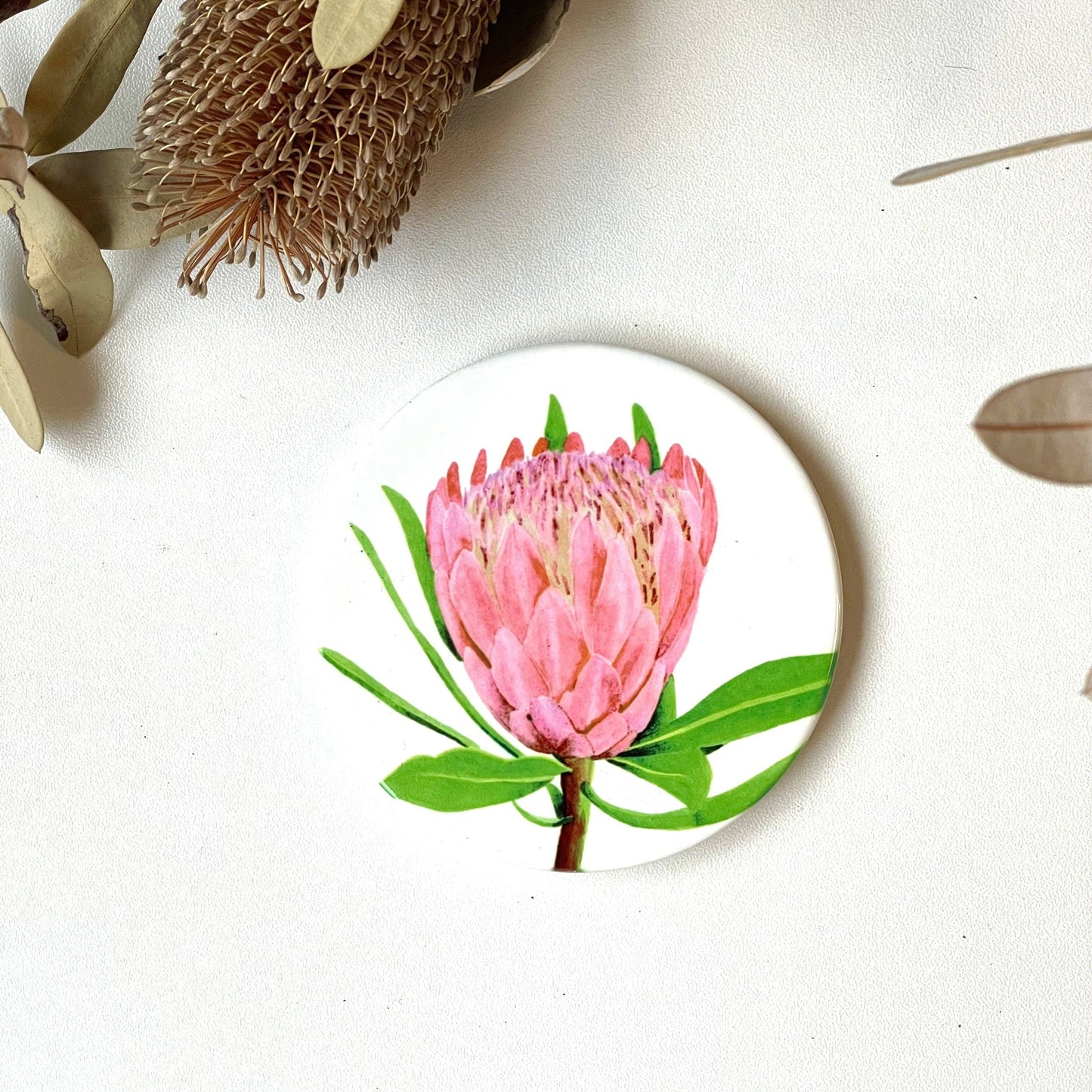 Protea Set of 2 Ceramic Coasters