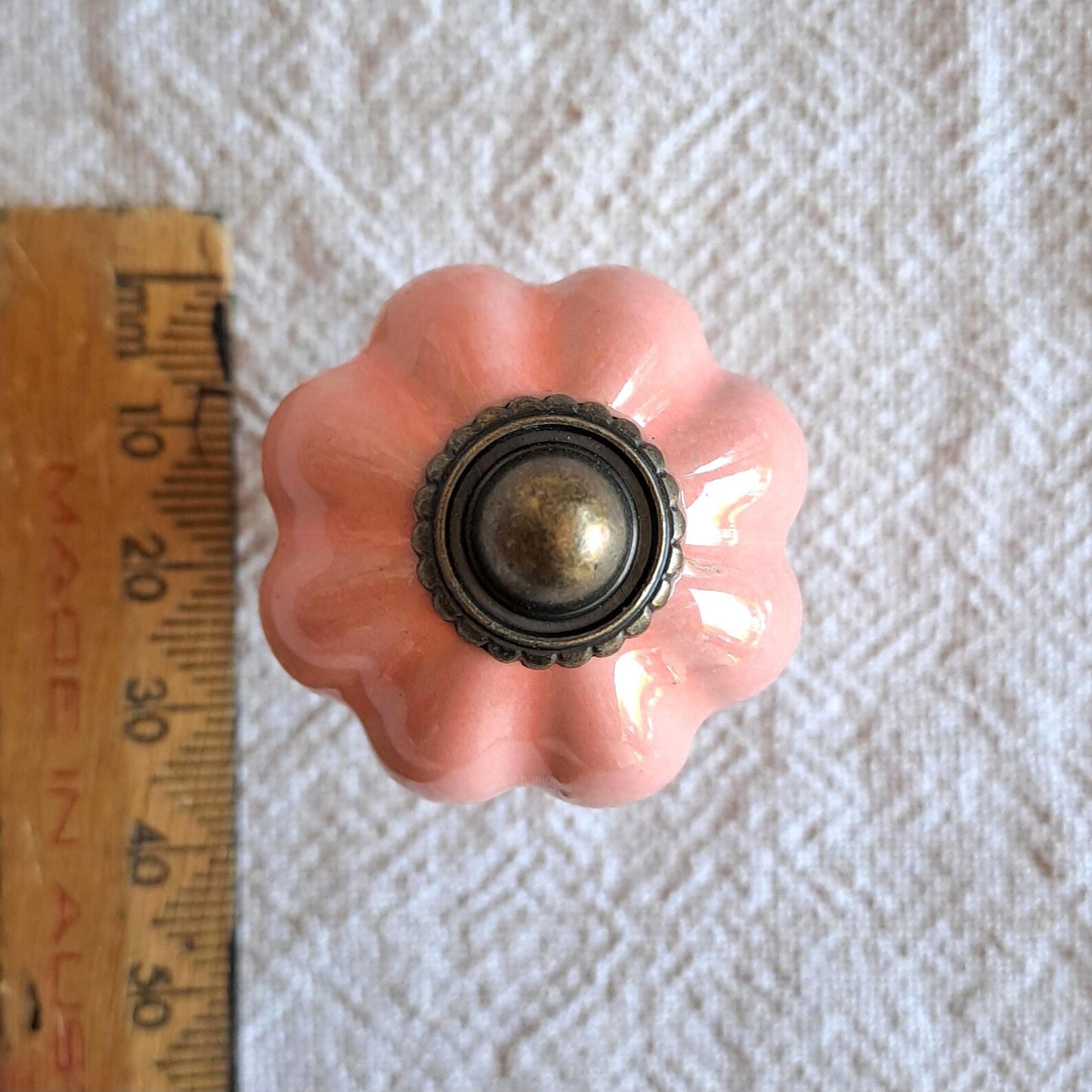 Pink Pumpkin shape Knob