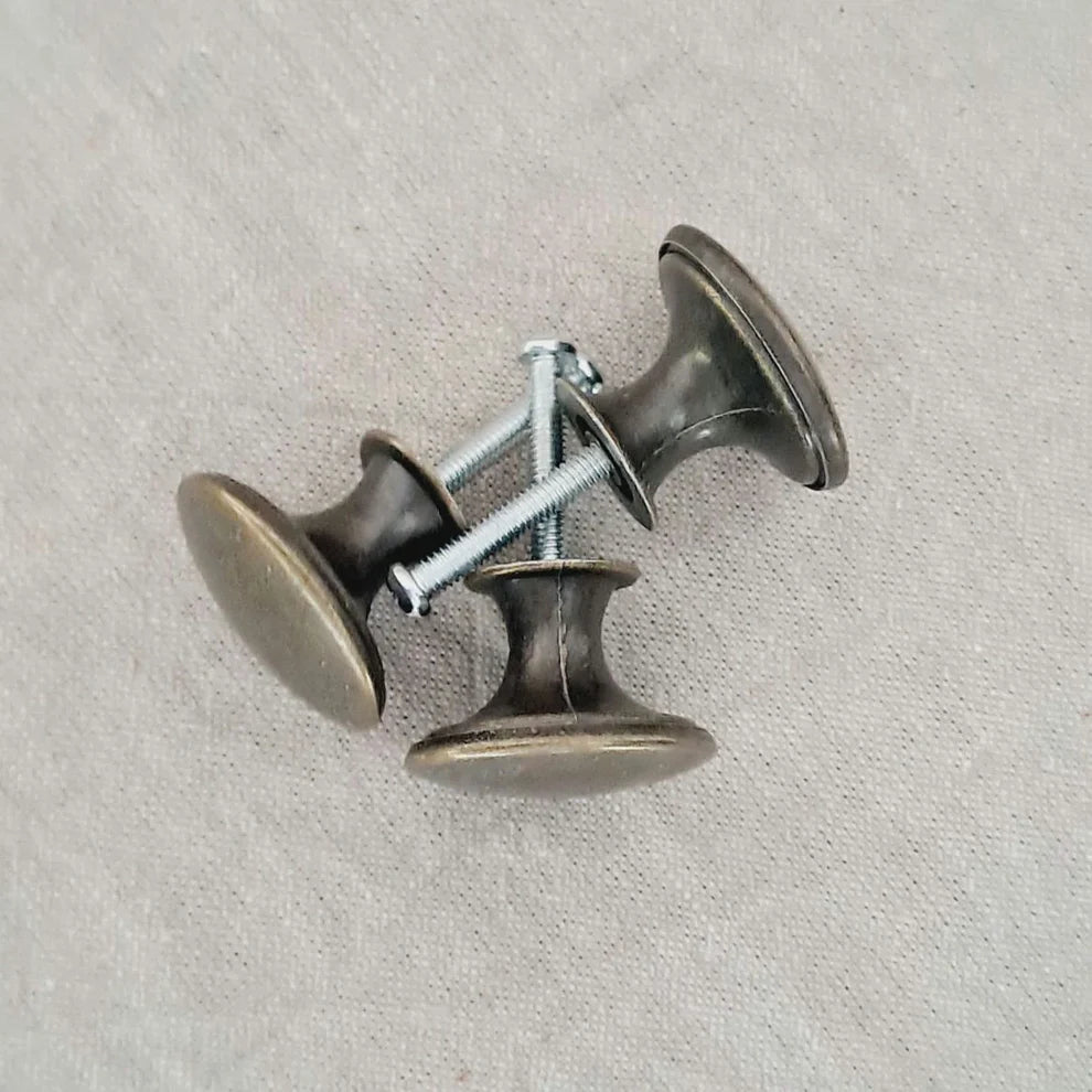Drawer Knob - Pack of 5 - 'Antique Bronze' Metal