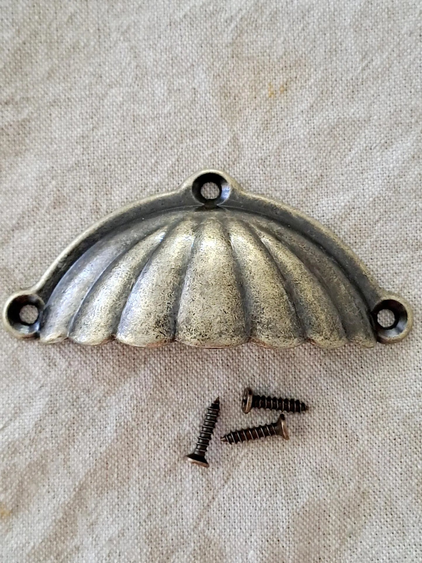 Drawer Pull 'Antique Bronze Shell' Cup Style