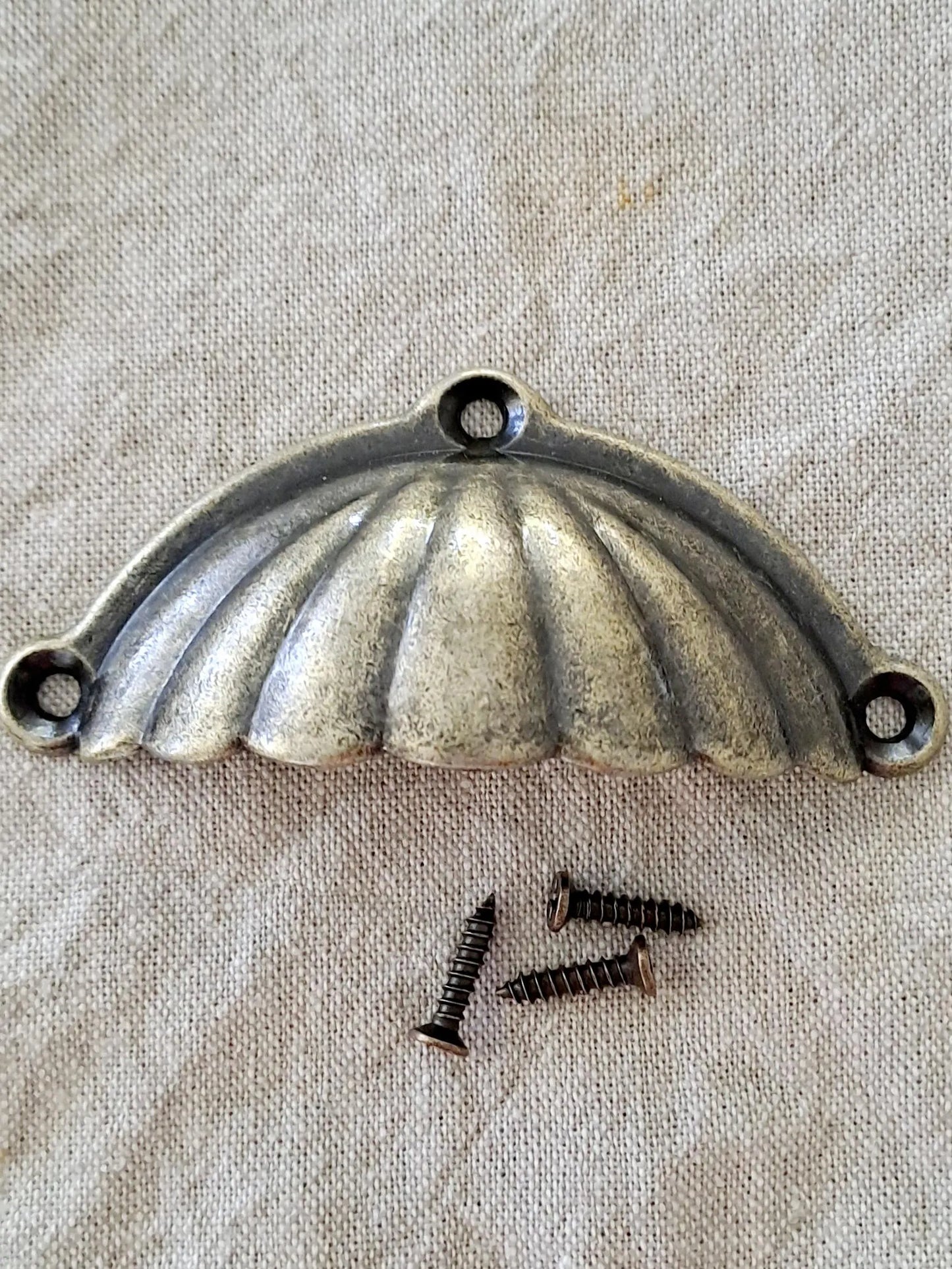Drawer Pull 'Antique Bronze Shell' Cup Style