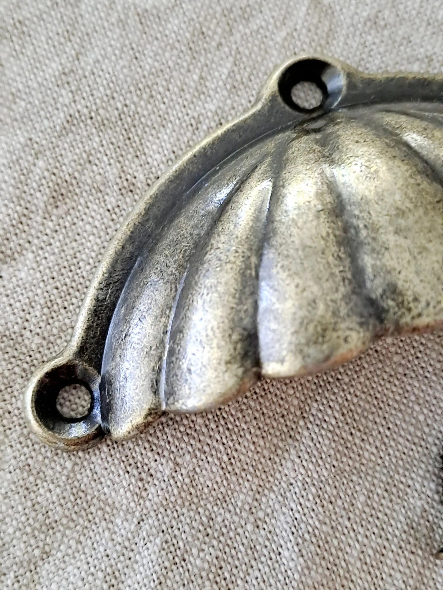 Drawer Pull 'Antique Bronze Shell' Cup Style
