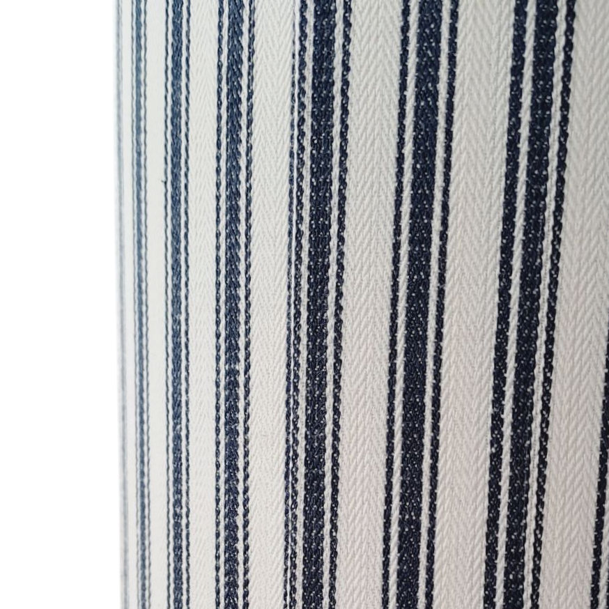Blue Ticking Drum Lampshade