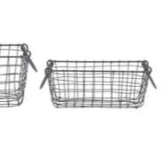 Rectanglar Metal Storage Basket - SMALL