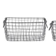 Rectanglar Metal Storage Basket - LARGE