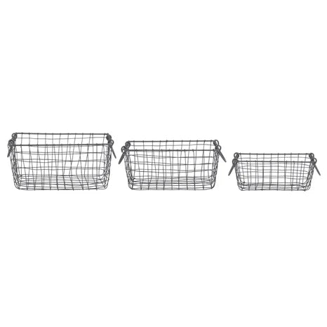 Rectanglar Metal Storage Basket - LARGE