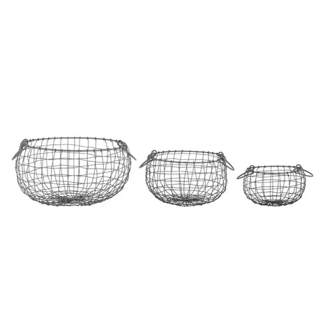 Round Storage Metal Basket - LARGE