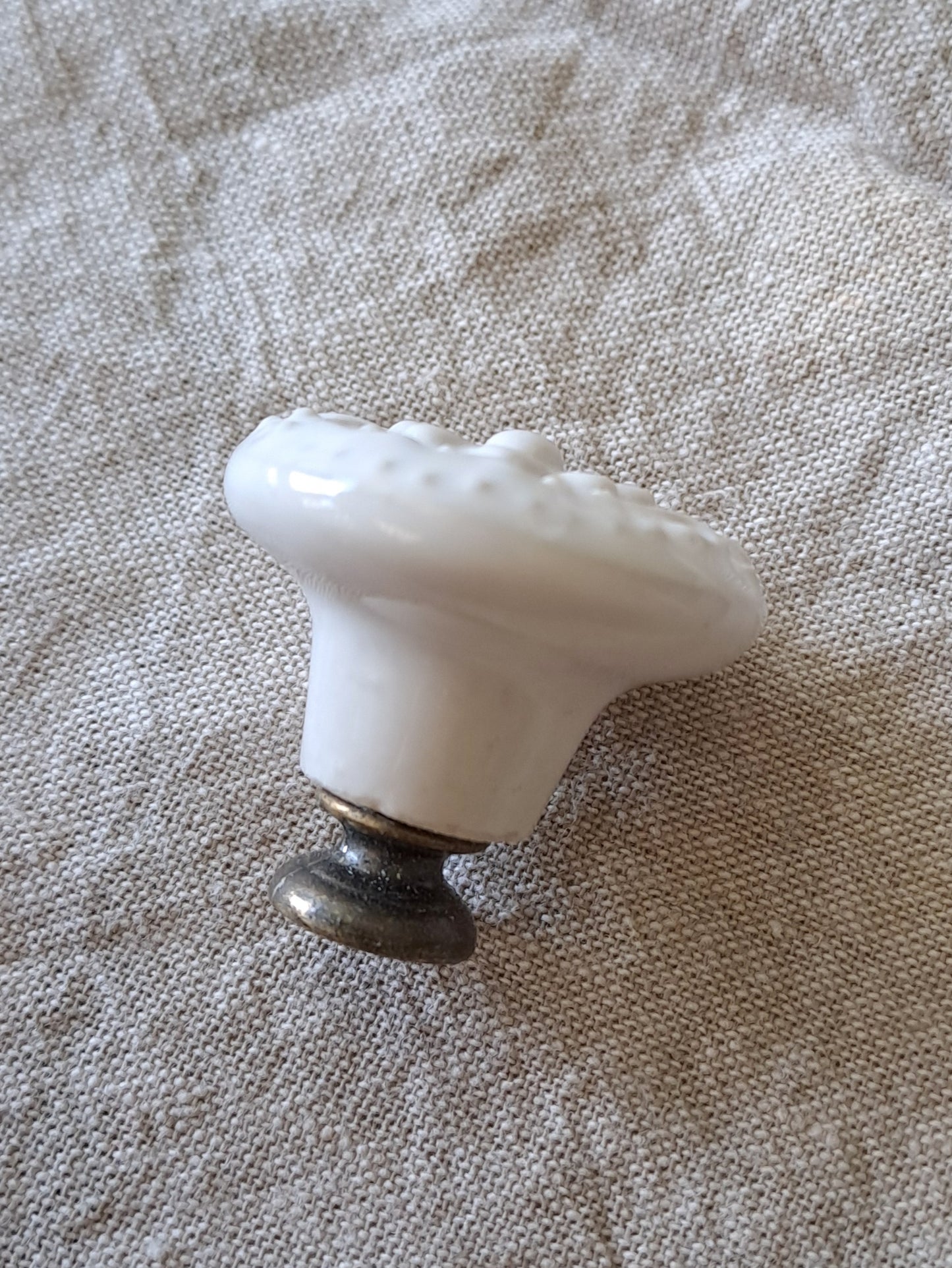 Federation Flower - Ceramic Drawer/Cabinet Knob - White