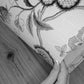 Drum Lampshade - MOKUM Sakura (Duck egg) Fabric