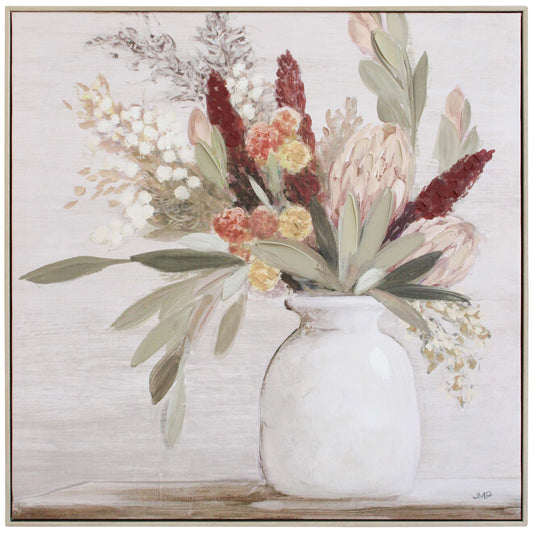 Framed Canvas Print 'Australian Native Flowers' 50cm x 50cm