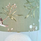 Drum Lampshade - Green Garden Fabric