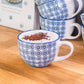 Blue and White Pattern - Set of 4 Tea Ceramic Cups