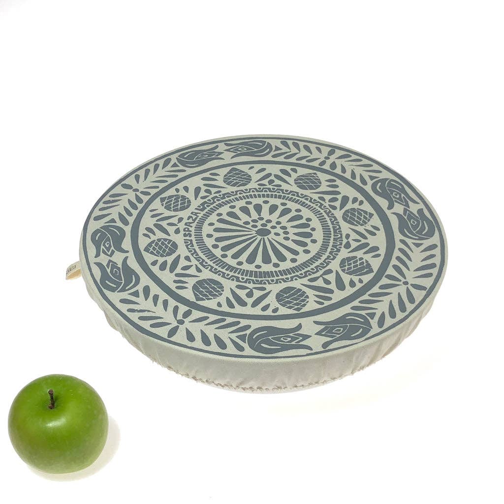 Bowl/ Dishcover Large - Grey Pattern - 100% Cotton