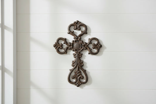 Wall Crucifix Cross - Cast Iron