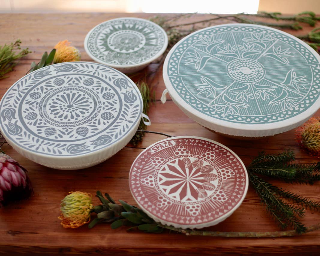 Bowl & Dish Cover Set of 4 - Safari Print