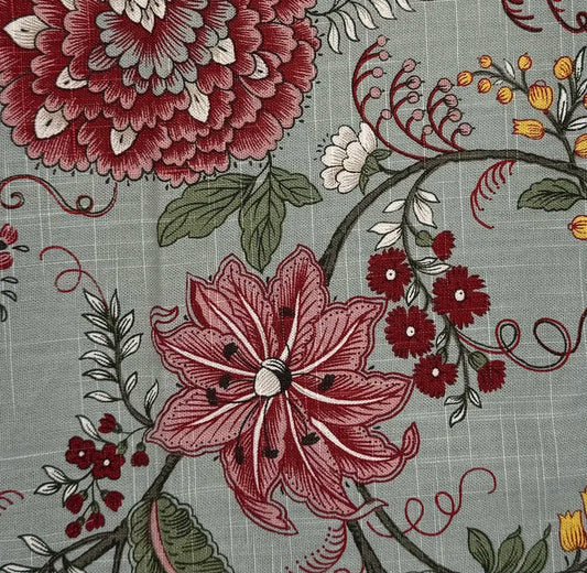 Drum Lampshade - Botanica Print - Garnet - Profile Fabric
