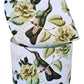 DRUM LAMPSHADE WITH HUMMINGBIRD FABRIC AND FLOWERS