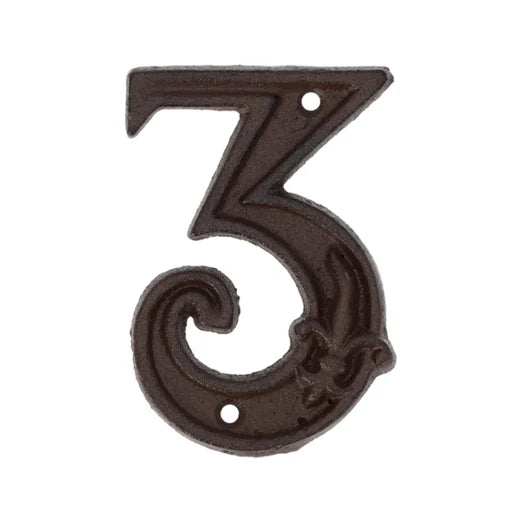 Cast Iron House Number '3'