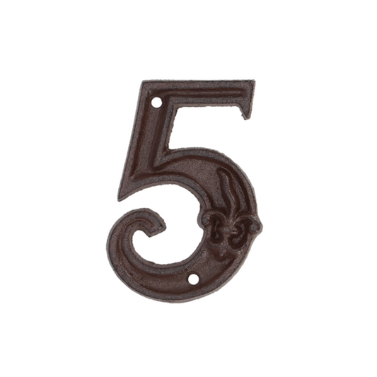 Cast Iron House Number '5'