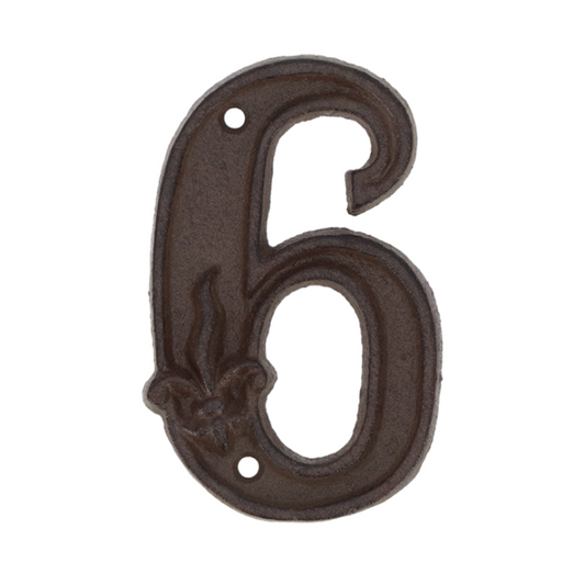 Cast Iron House Number '6'
